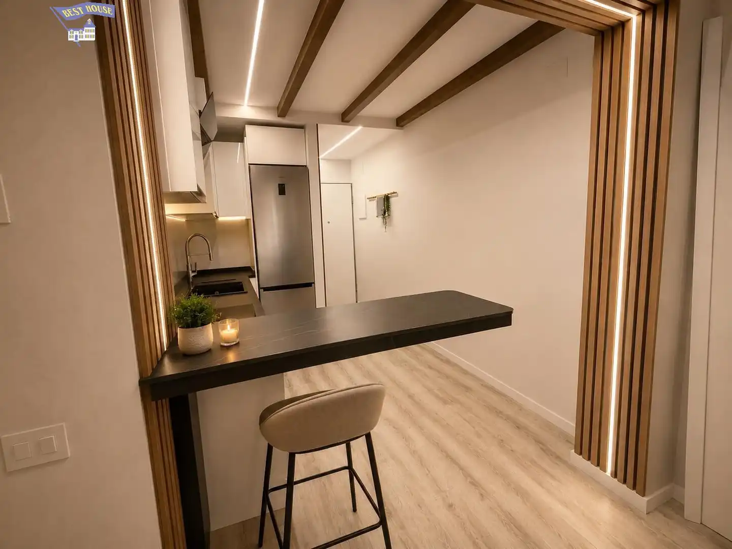 Cocina de Apartamento en venta en Mollet del Vallès con Aire acondicionado, Calefacción y Parquet