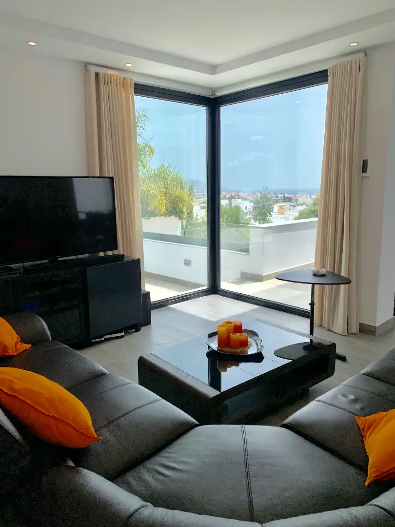 Living room of Houses for rent in Nerja  with Air Conditioner, Private garden and Terrace
