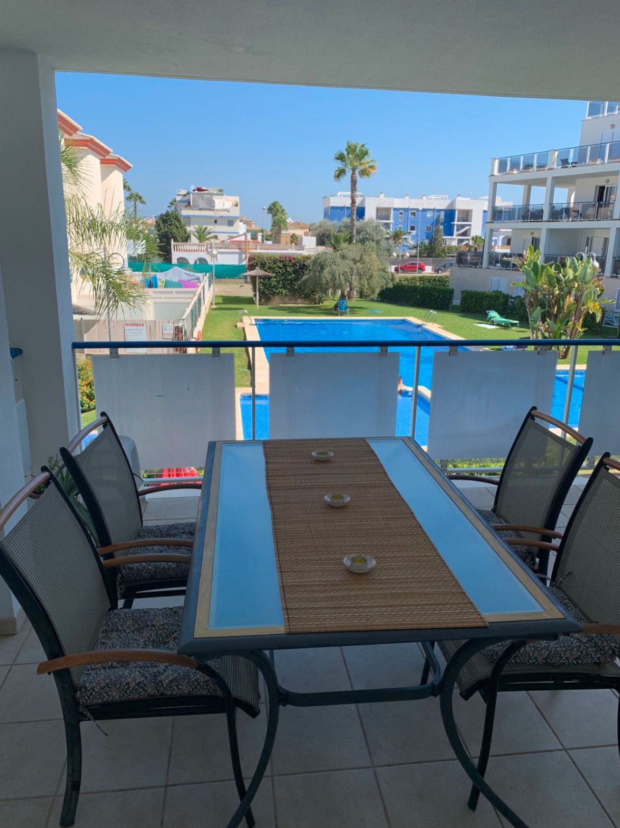 Terrace of Duplex to rent in Oliva  with Air Conditioner, Heating and Private garden