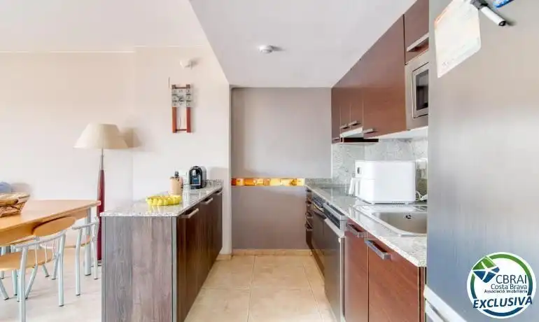 Kitchen of Apartments for sale in Roses  with Air Conditioner and Furnished