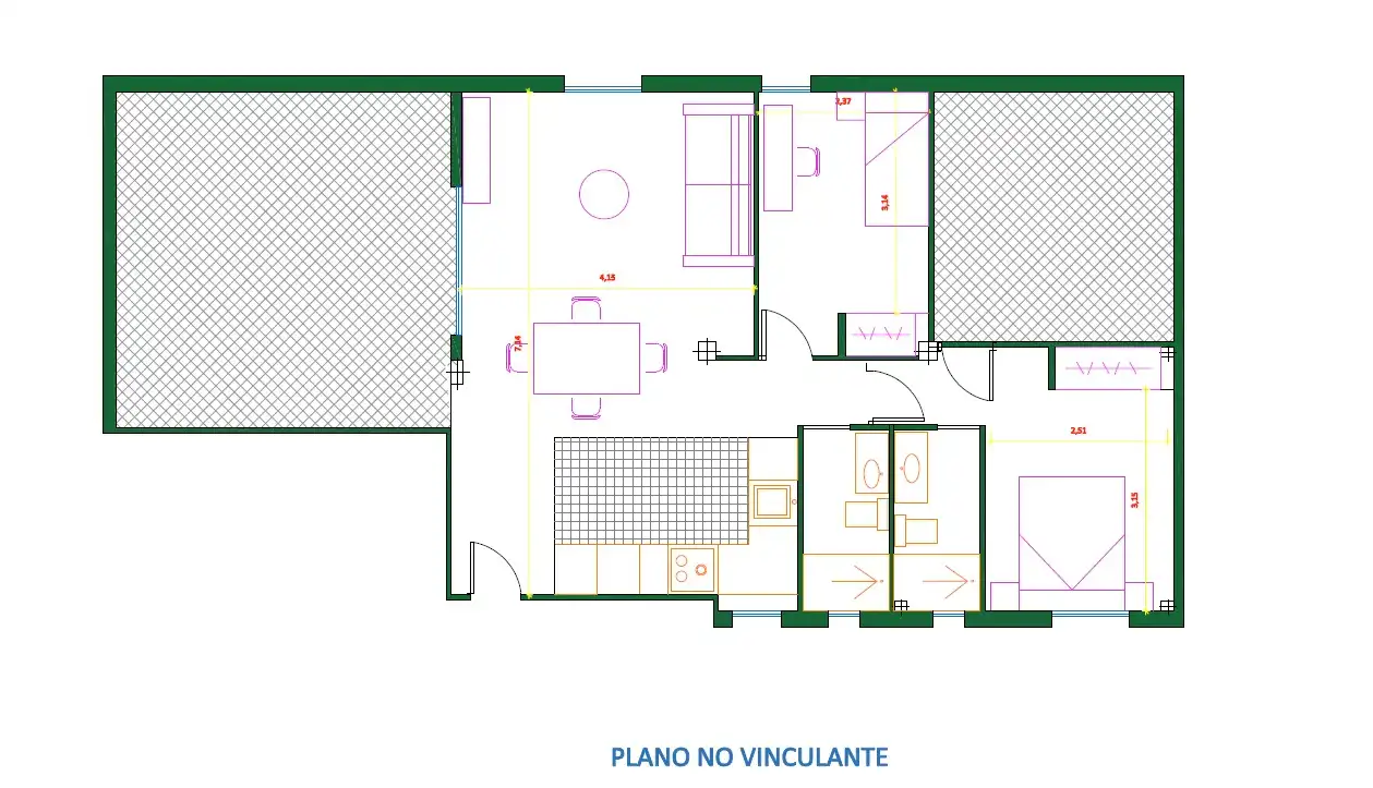 Attic for rent in Valencia  with Air Conditioner, Parquet flooring and Terrace