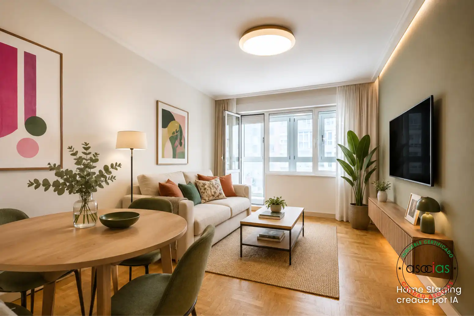 Sala de estar de Piso en venta en Gijón  con Parquet y Terraza