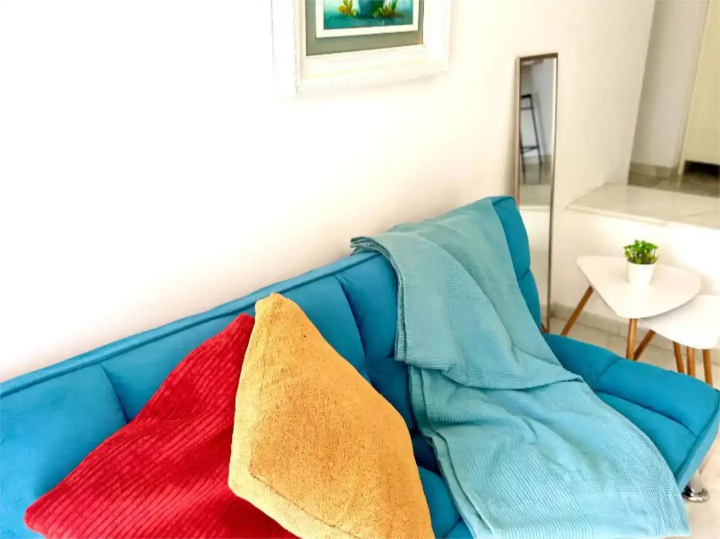 Sala d'estar de Apartament de lloguer en Marbella amb Aire condicionat, Piscina i Balcó