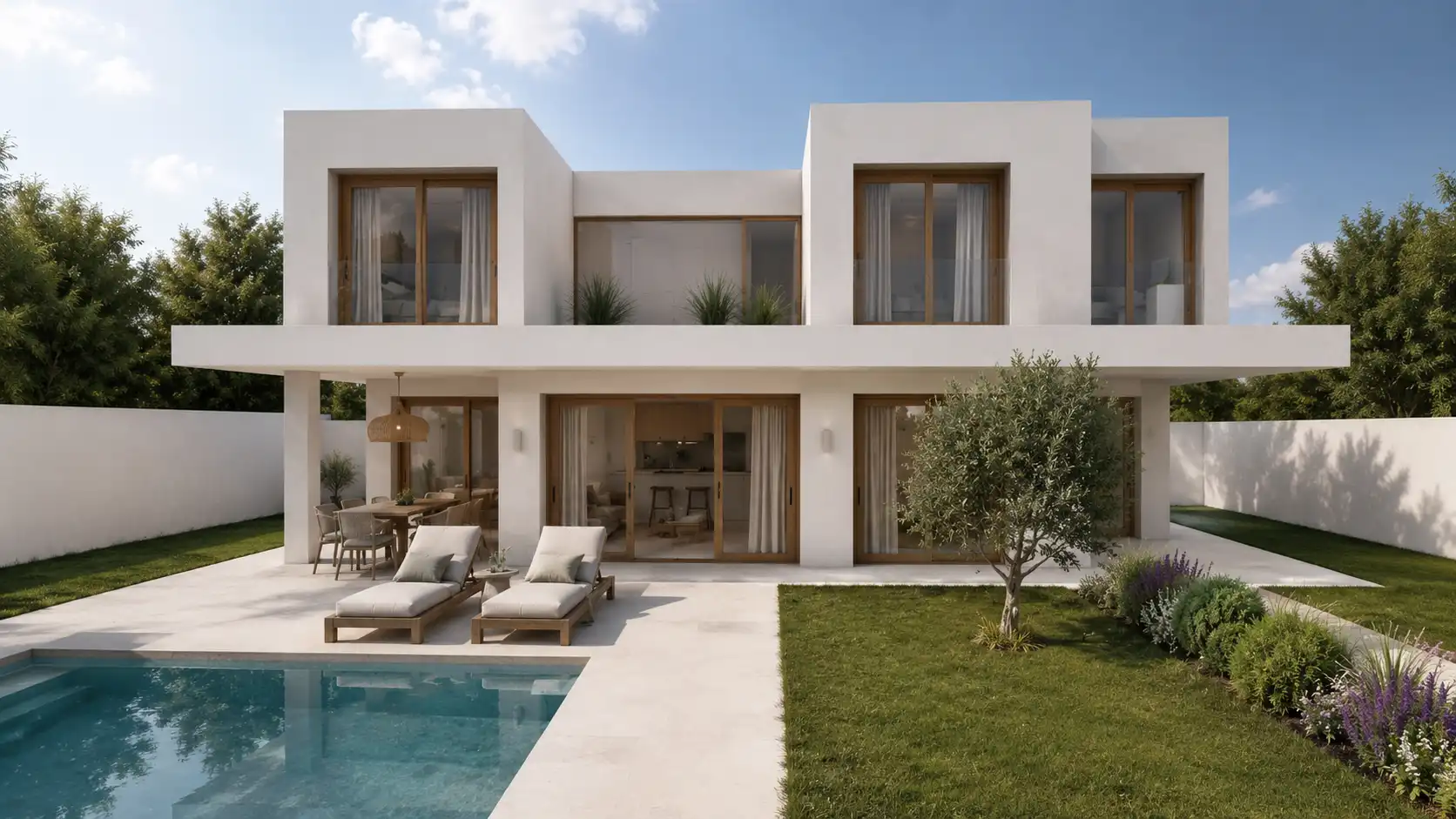 Vista exterior de Casa o xalet en venda en La Pobla de Vallbona amb Aire condicionat, Jardí privat i Terrassa
