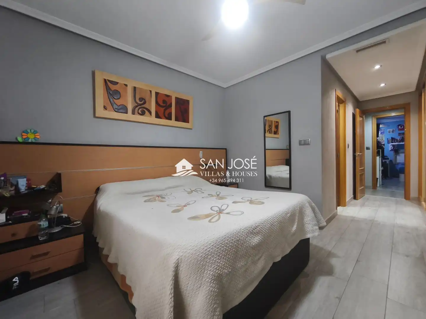 Schlafzimmer von Wohnung zum Verkauf in Aspe mit Klimaanlage, Privatgarten und Balkon