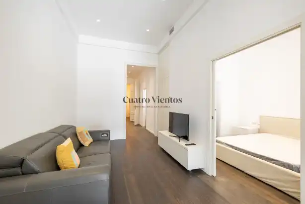 Sala d'estar de Pis en venda en Barcelona amb Aire condicionat, Calefacció i Parquet