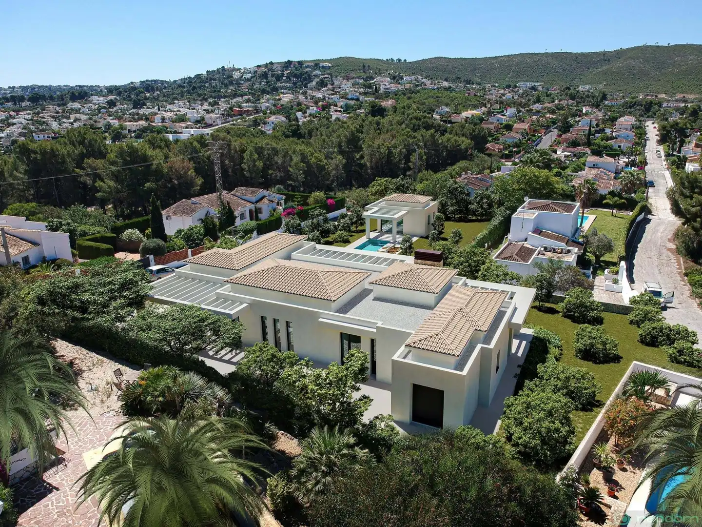 Vista exterior de Casa o xalet en venda en Jávea / Xàbia amb Terrassa i Piscina