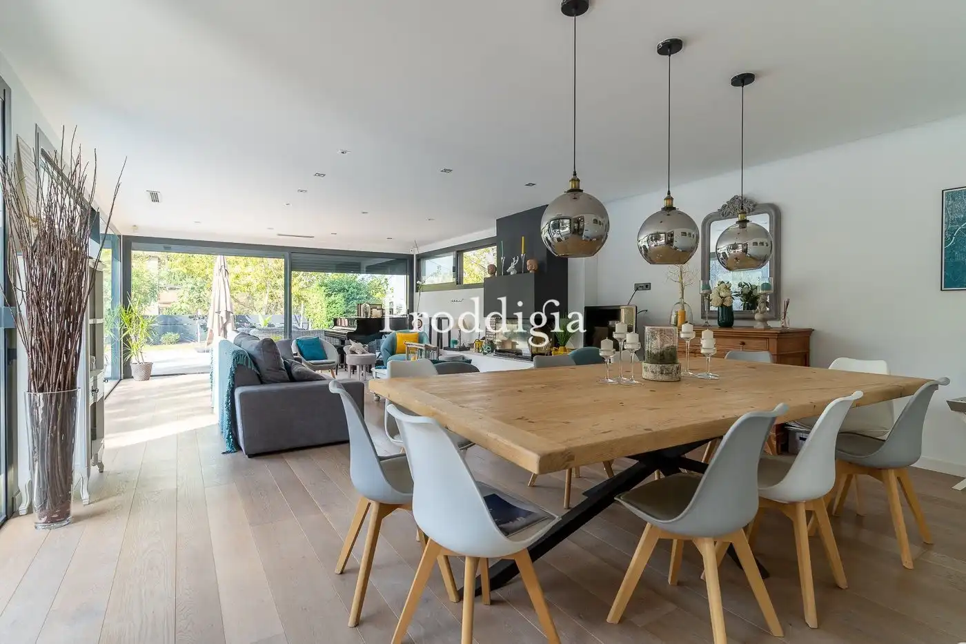 Dining room of Houses for sale in Sant Cugat del Vallès  with Air Conditioner, Heating and Storage room