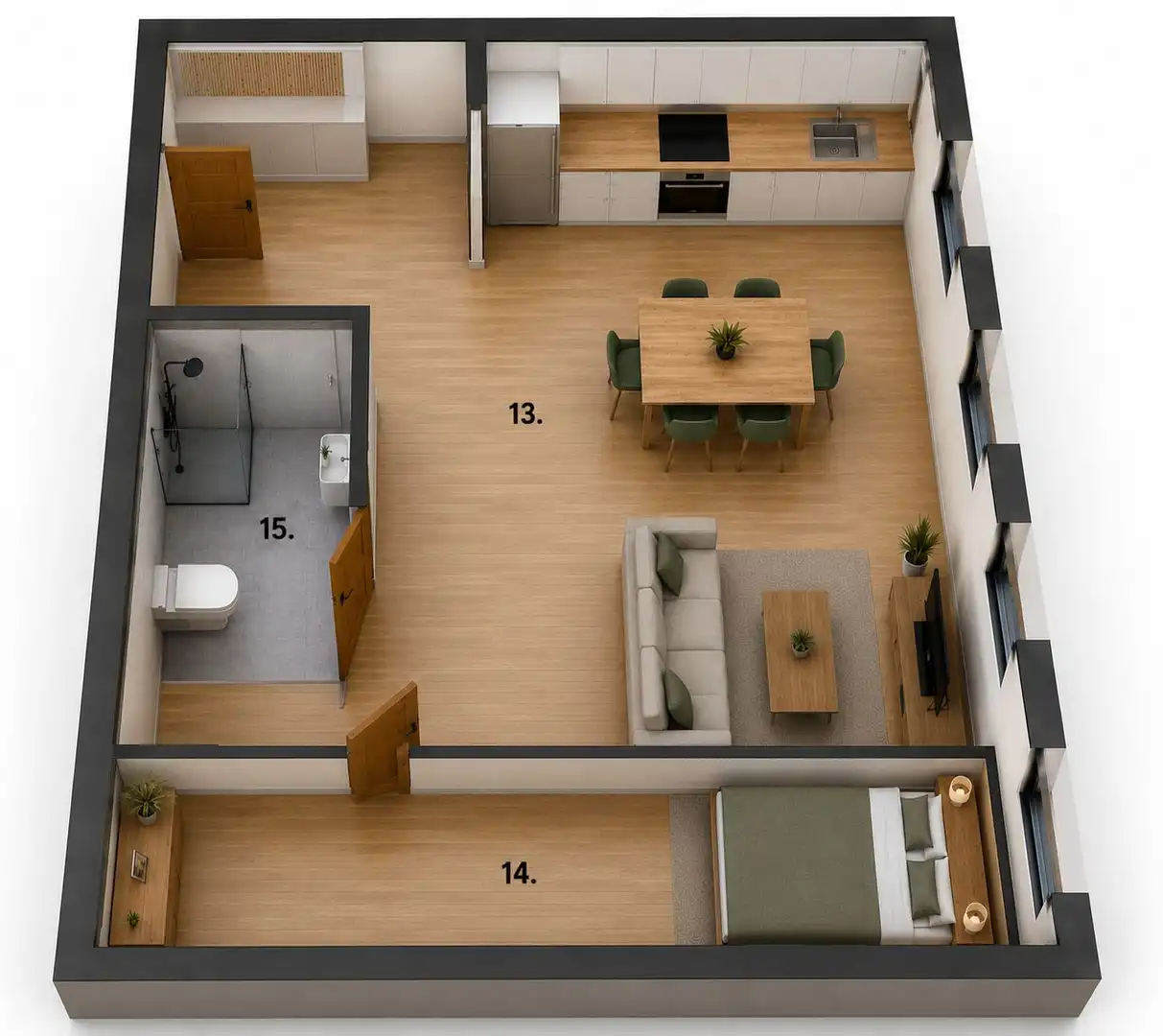Apartamento de alquiler en Las Pajanosas