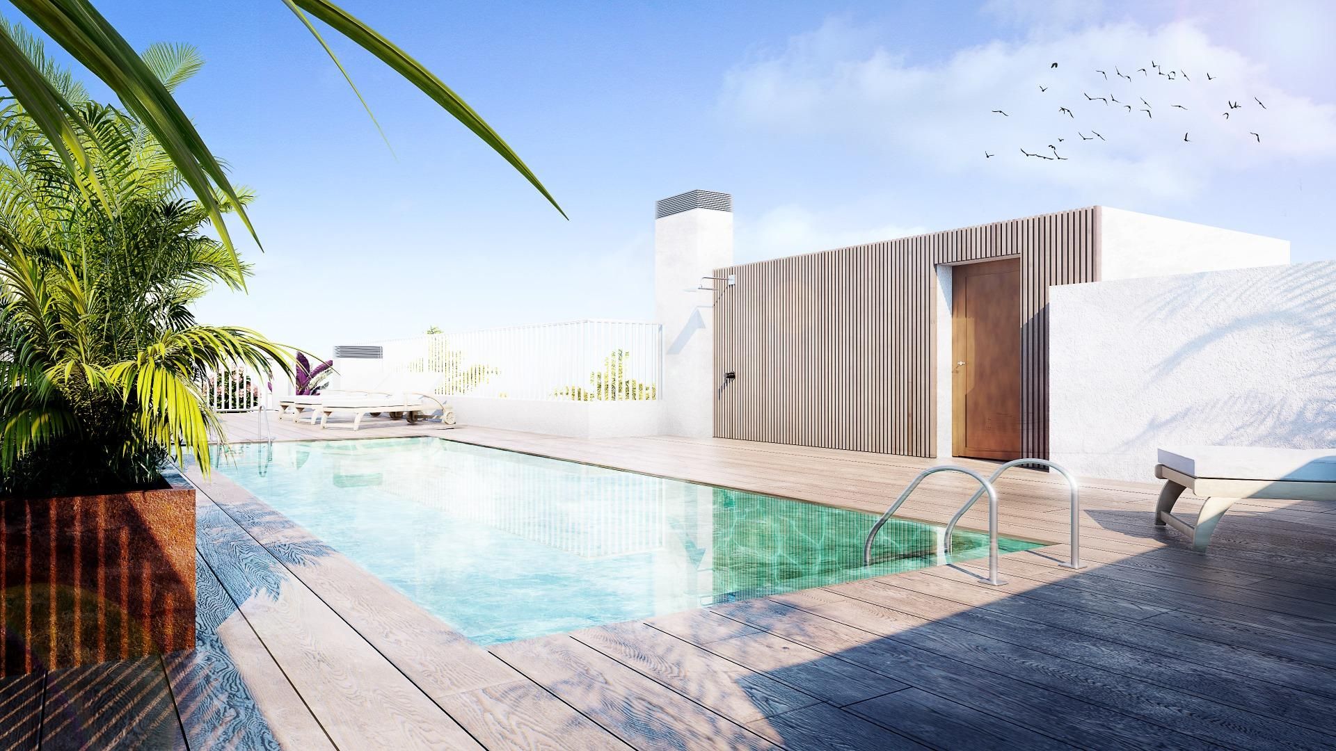 Swimming pool of Single-family semi-detached for sale in El Puerto de Santa María  with Terrace and Community pool