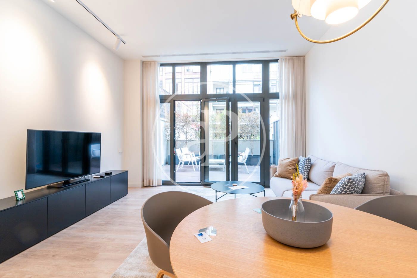Living room of Flat to rent in  Barcelona Capital  with Air Conditioner, Heating and Terrace