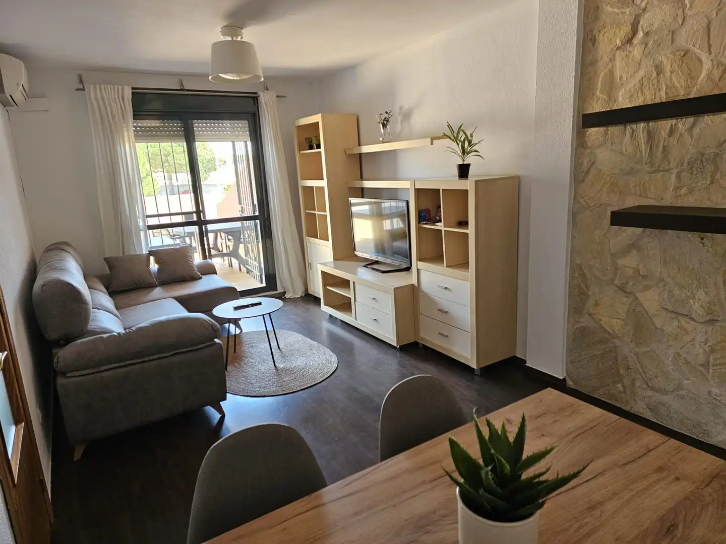 Sala de estar de Apartamento de alquiler en Chiclana de la Frontera con Aire acondicionado, Amueblado y Horno