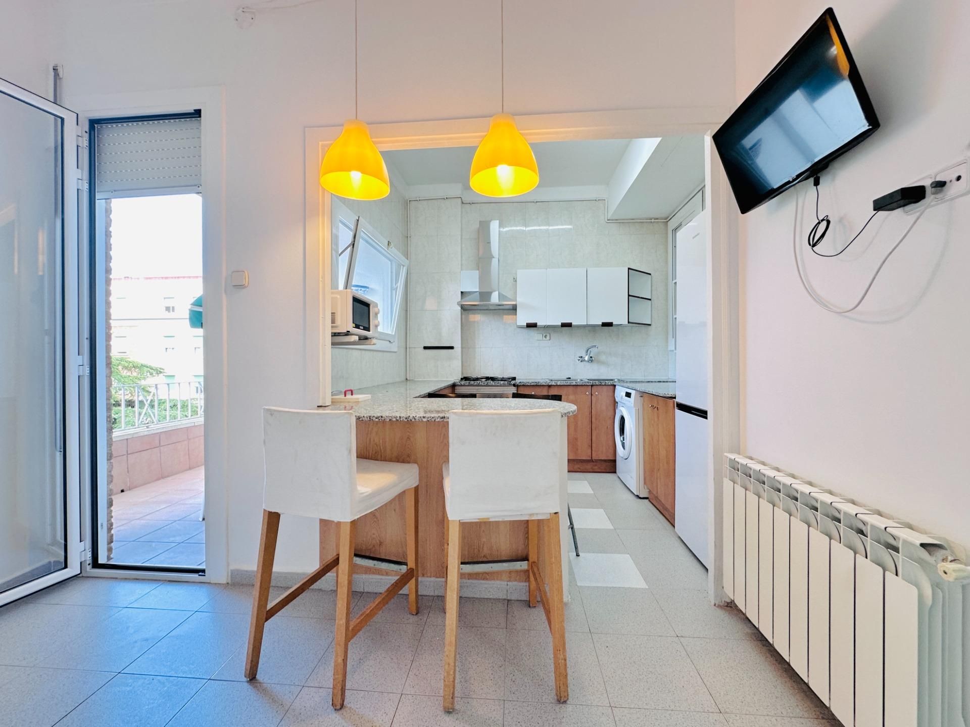 Kitchen of Flat to rent in Terrassa  with Heating and Balcony