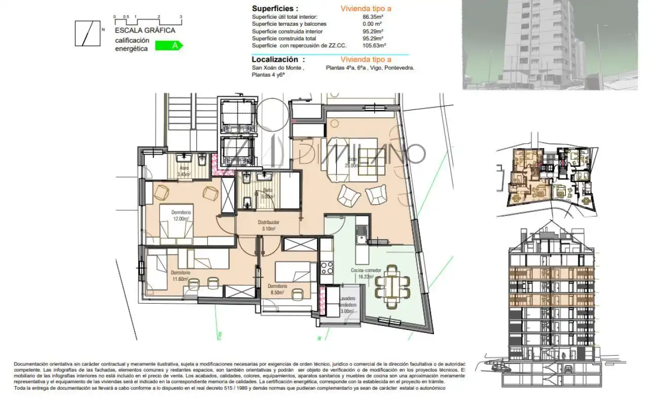 Flat for sale in Vigo   with Heating