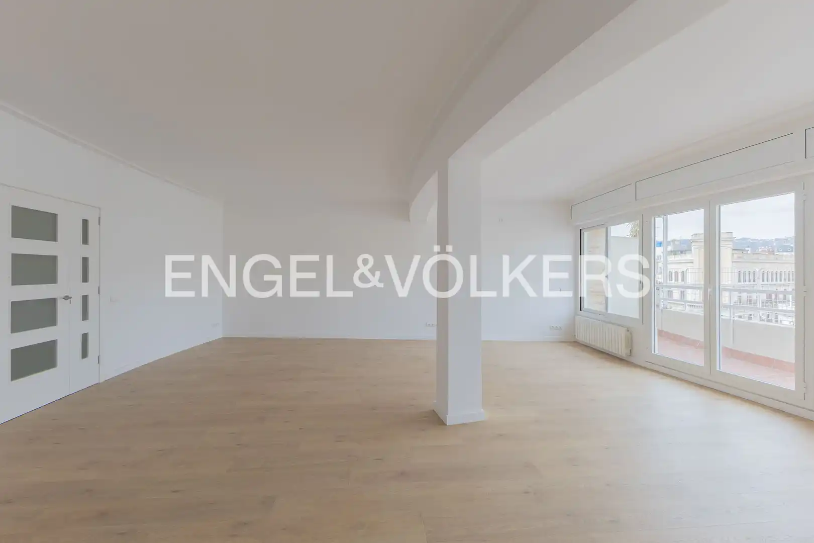 Wohnzimmer von Wohnung zur Miete in Barcelona mit Klimaanlage, Heizung und Parkett
