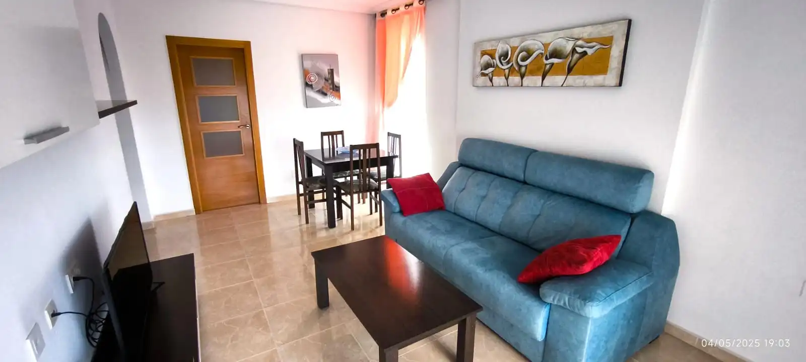 Sala de estar de Piso de alquiler en Guardamar del Segura con Aire acondicionado, Calefacción y Terraza