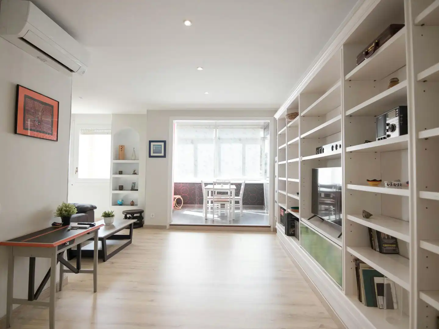 Wohnzimmer von Wohnung zur Miete in Barcelona mit Klimaanlage, Heizung und Möbliert