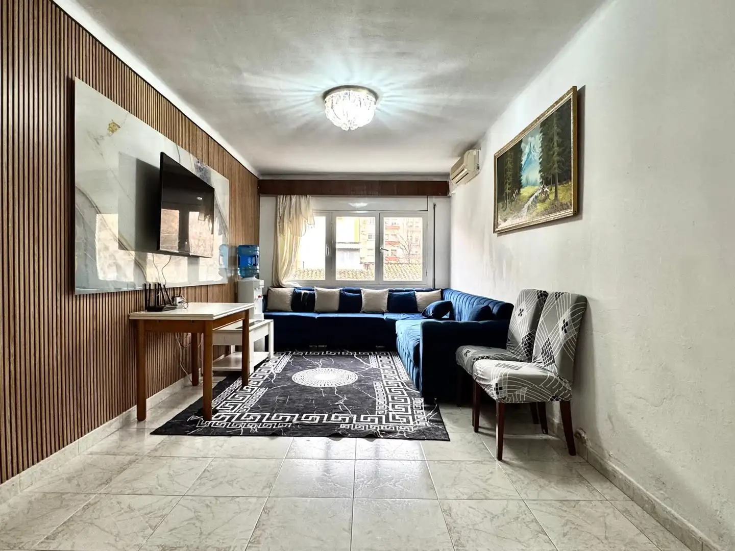 Sala de estar de Piso en venta en Salt con Aire acondicionado, Calefacción y Amueblado