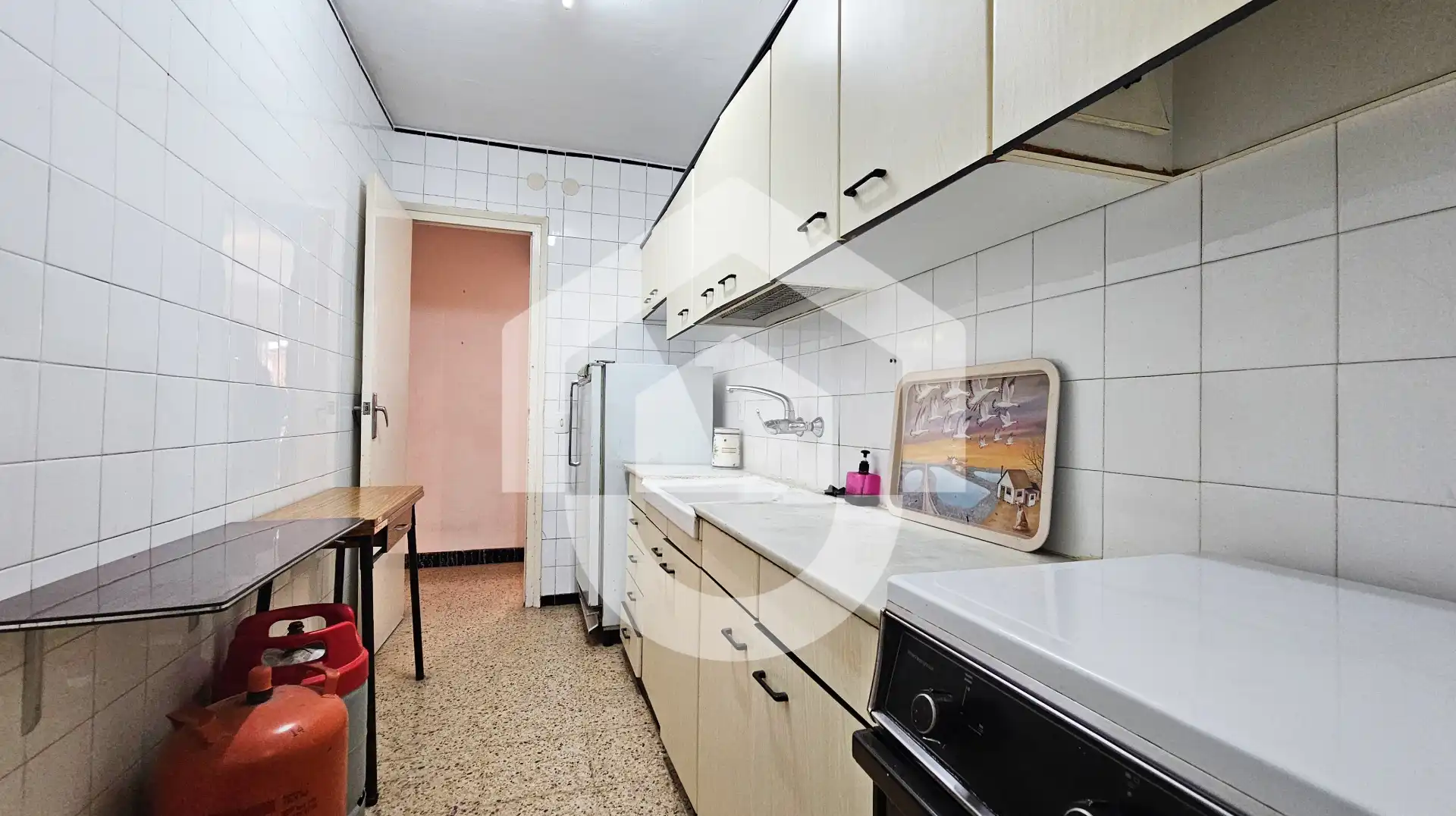 Küche von Wohnung zum Verkauf in Barcelona mit Möbliert, Ofen und Balkon