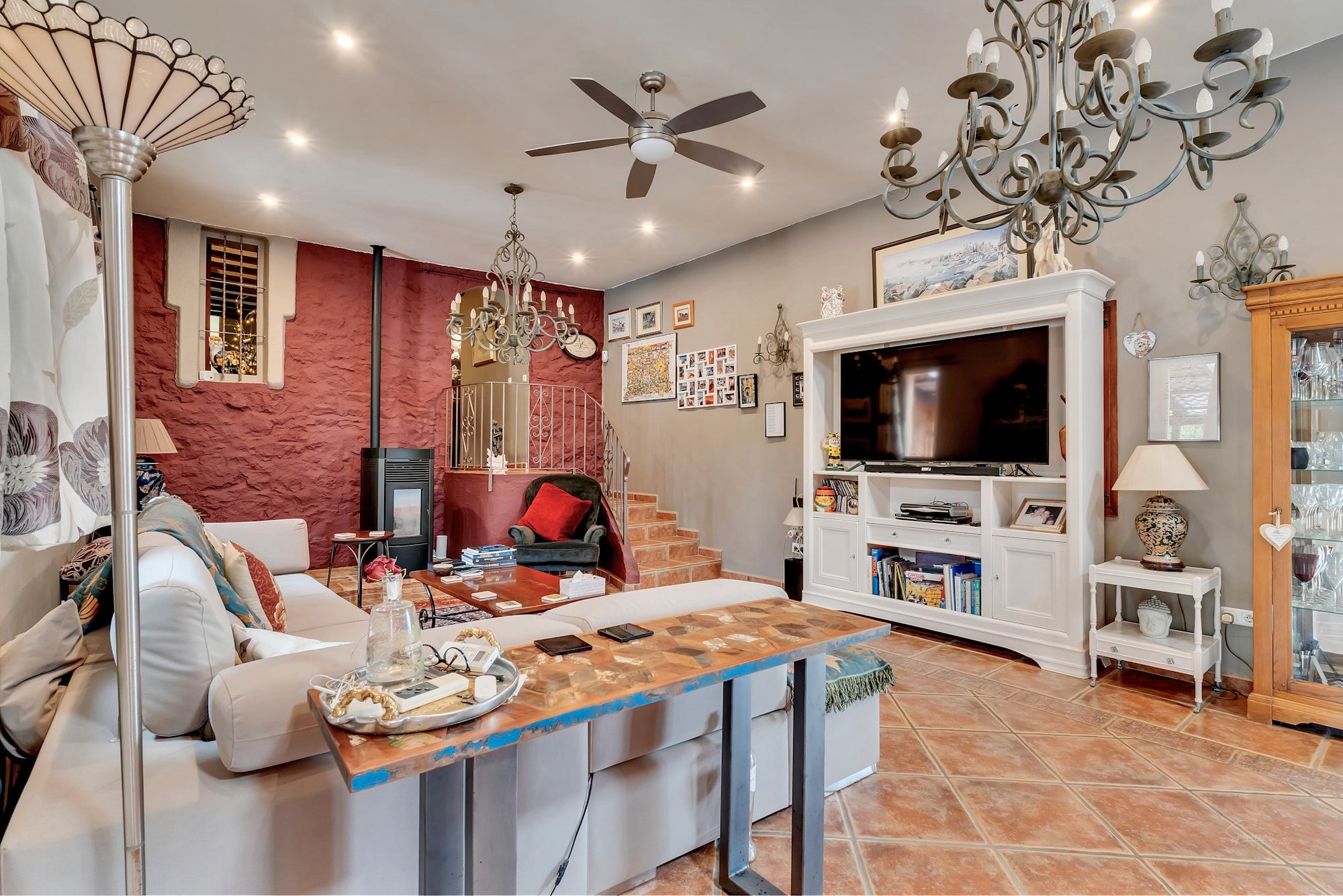 Sala d'estar de Finca rústica en venda en Dénia