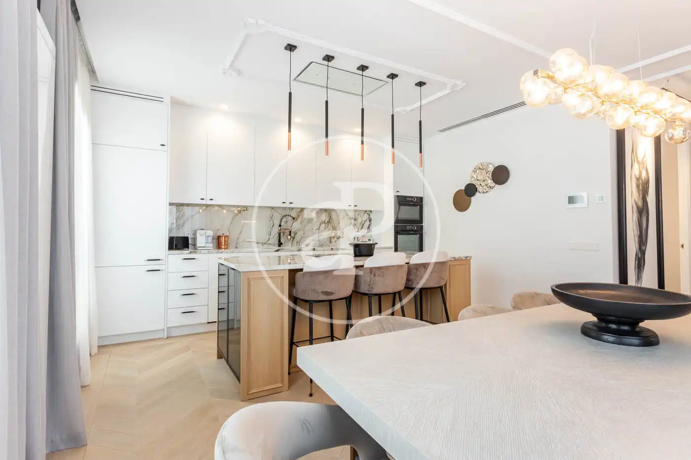 Cocina de Piso de alquiler en Barcelona con Aire acondicionado, Calefacción y Terraza