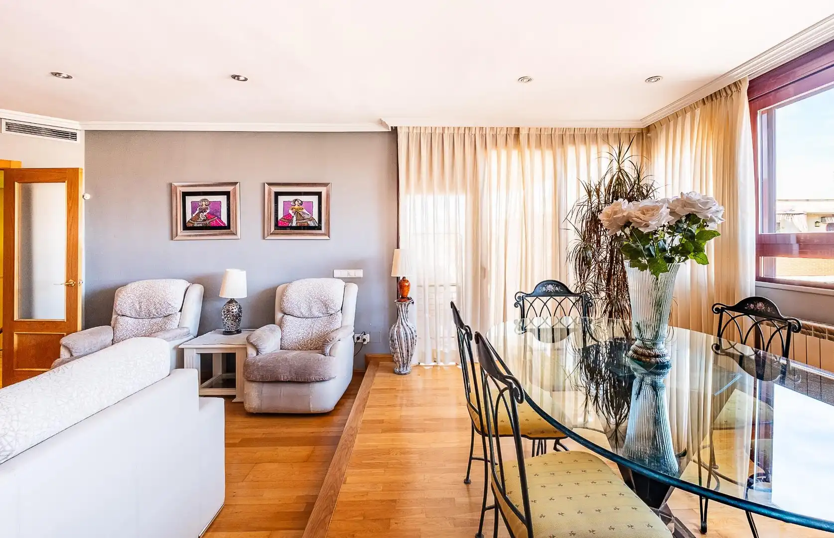 Living room of Attic for sale in Madrid  with Air Conditioner, Heating and Private garden