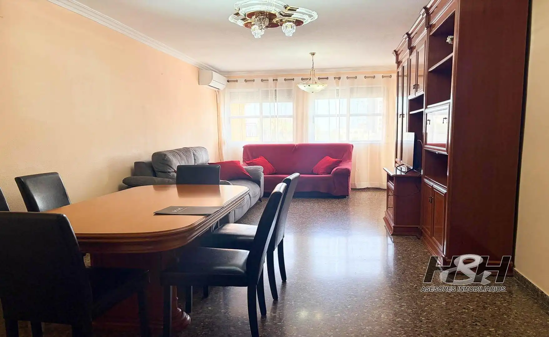 Sala de estar de Piso de alquiler en Burjassot con Aire acondicionado, Amueblado y Balcón