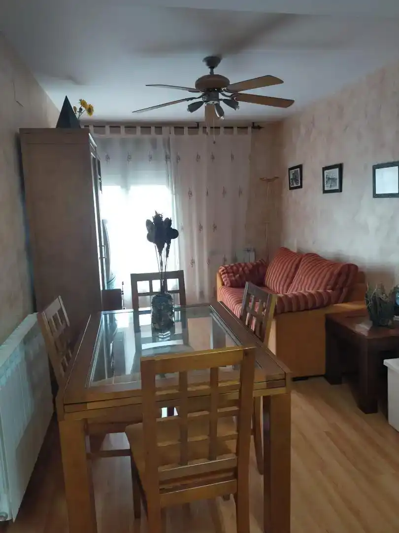 Living room of Apartments for rent in Puértolas  with Parquet flooring, Furnished and Oven