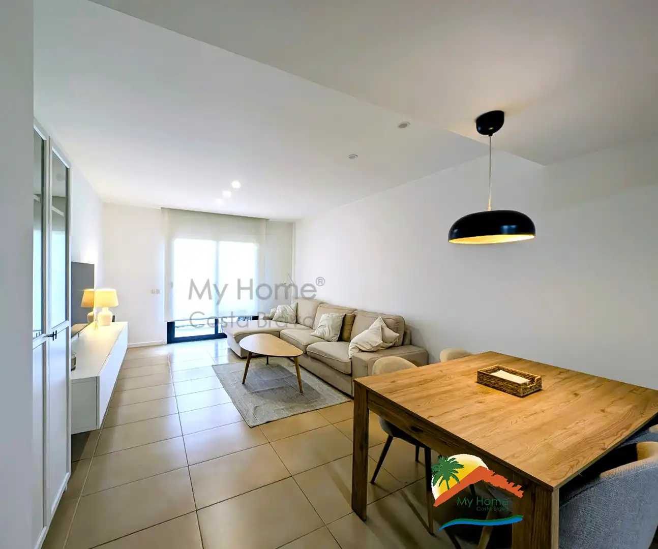 Wohnzimmer von Wohnung zum Verkauf in Lloret de Mar mit Klimaanlage, Heizung und Möbliert