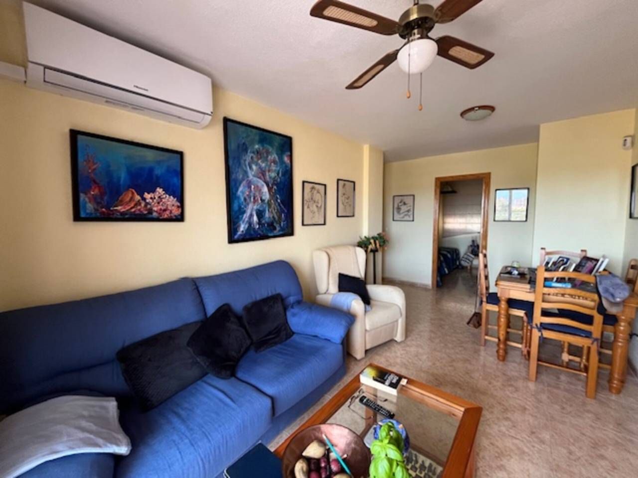 Living room of Flat for sale in Cartagena  with Air Conditioner, Furnished and Balcony