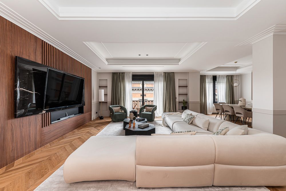 Sala de estar de Piso en venta en  Madrid Capital con Aire acondicionado, Calefacción y Parquet