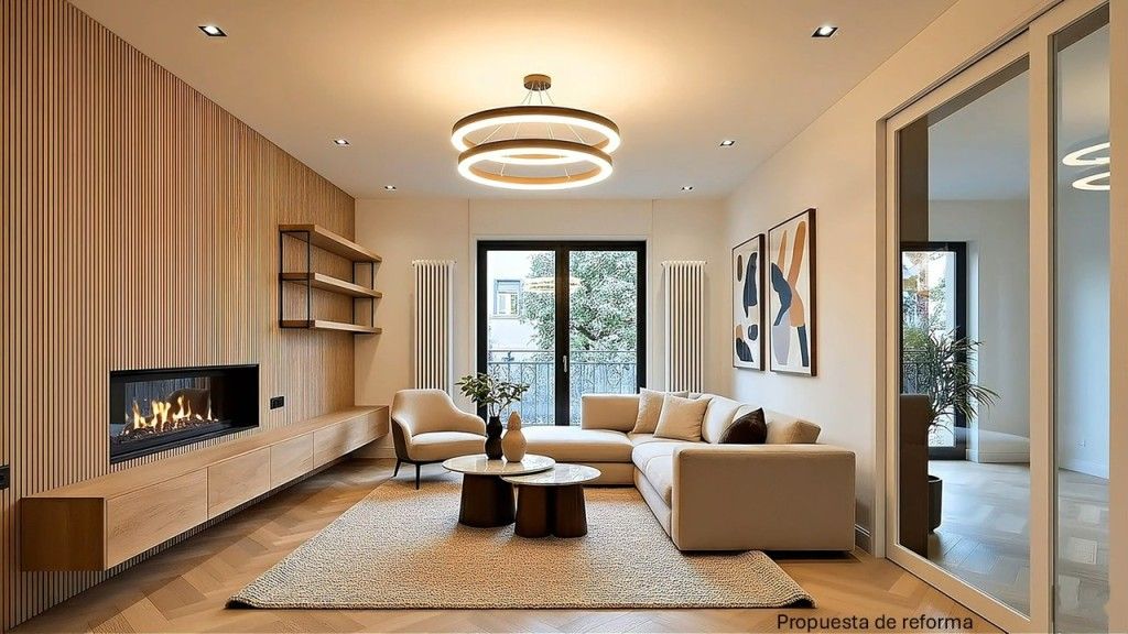 Sala de estar de Ático en venta en  Barcelona Capital con Calefacción, Parquet y Terraza