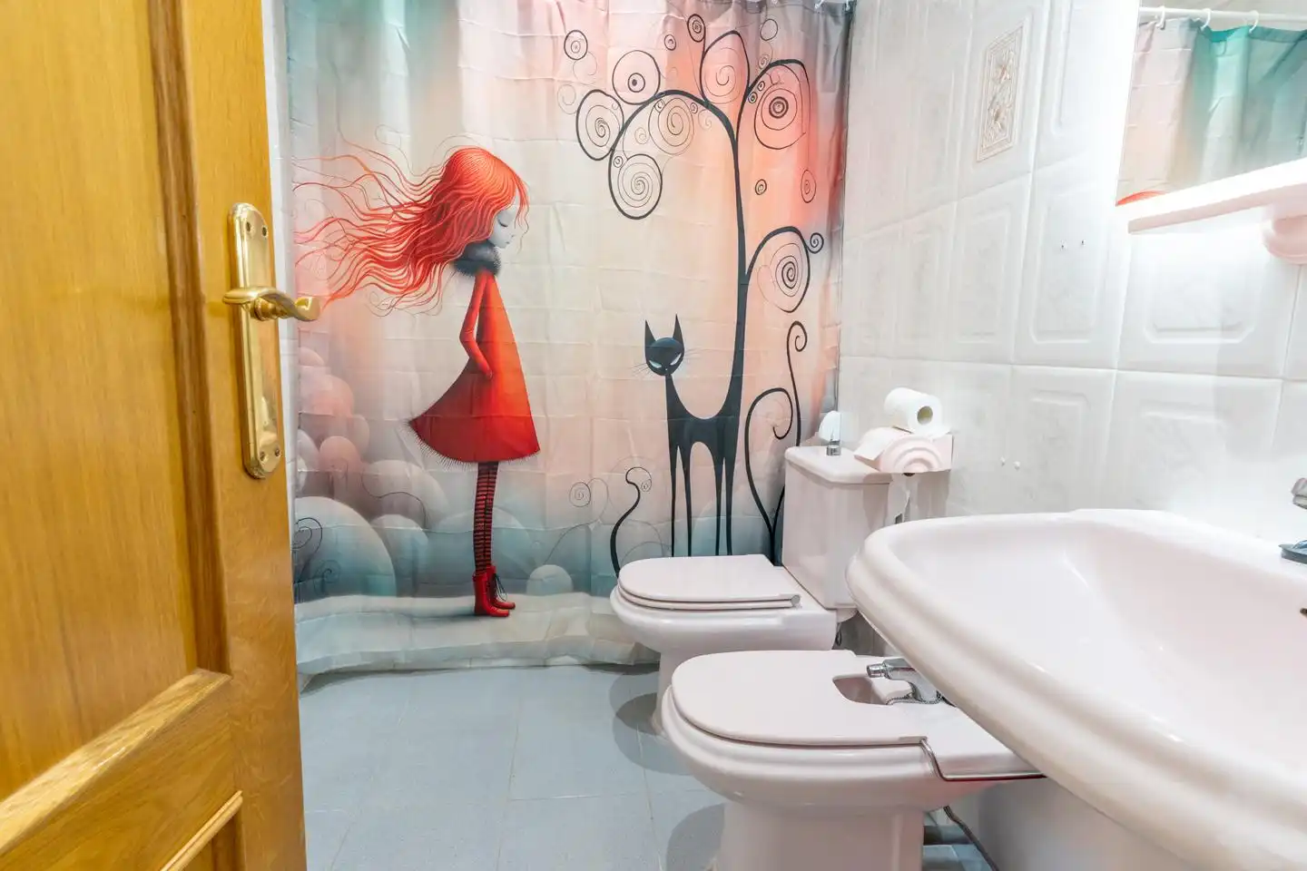 Bathroom of Flat for sale in Santa Pola  with Air Conditioner, Terrace and Furnished