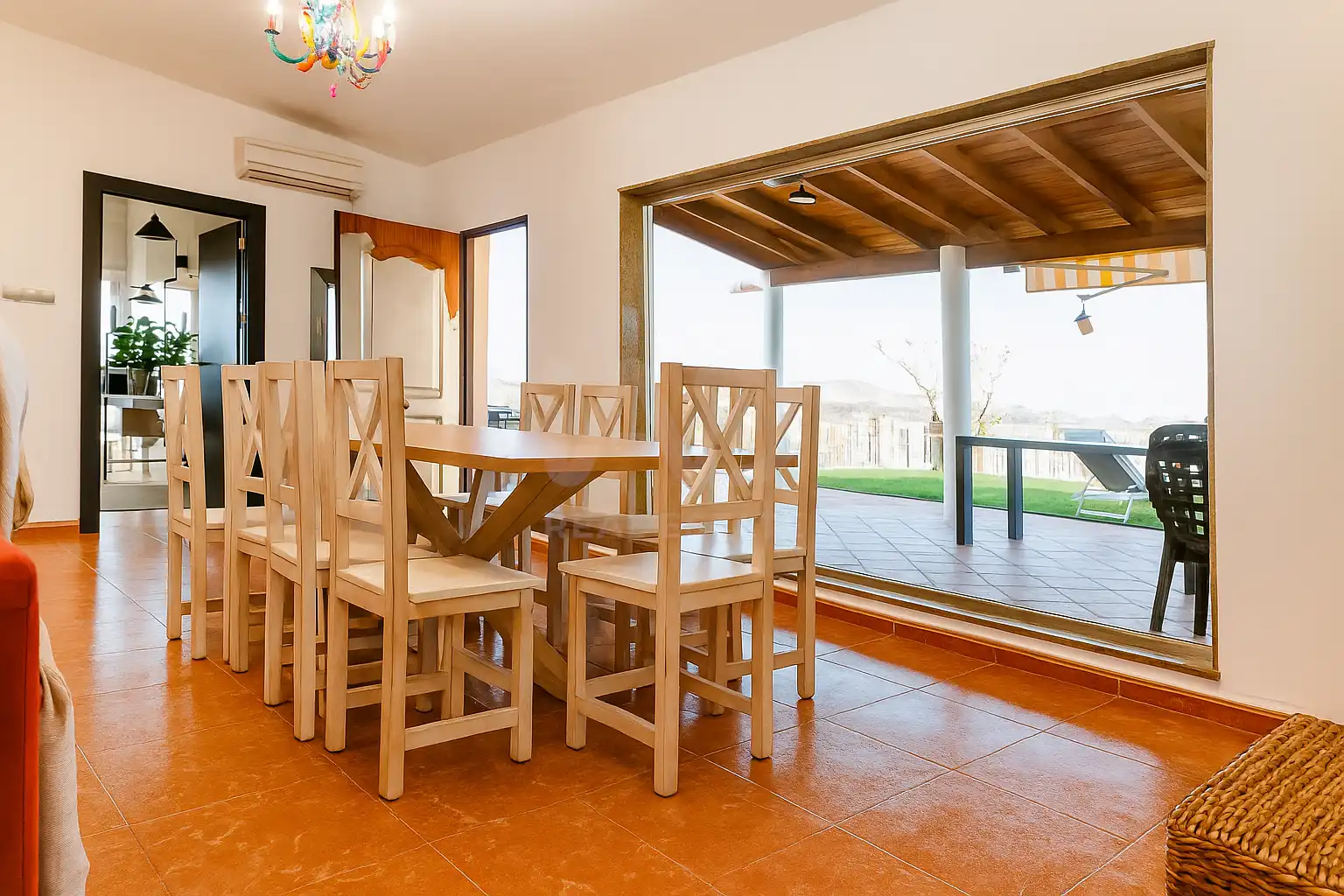 Menjador de Casa o xalet en venda en Murcia amb Aire condicionat, Terrassa i Piscina