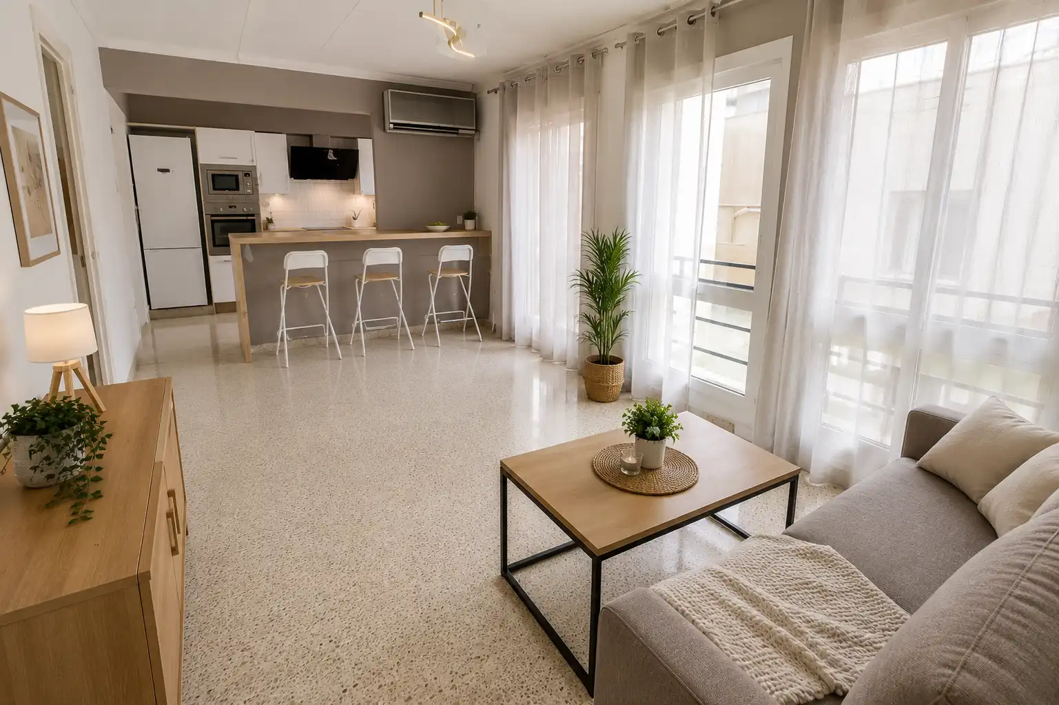 Living room of Flat for rent in Terrassa  with Heating, Terrace and Oven