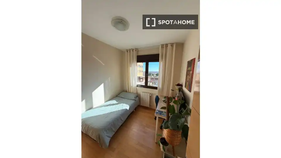 Bedroom of Flat for share in Madrid  with Air Conditioner, Terrace and Furnished