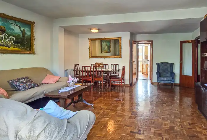 Wohnzimmer von Wohnung zum Verkauf in Alcobendas mit Heizung, Parkett und Terrasse