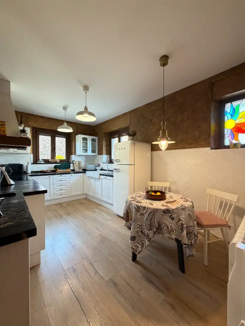 Cocina de Finca rústica en venta en Moià con Calefacción, Jardín privado y Parquet