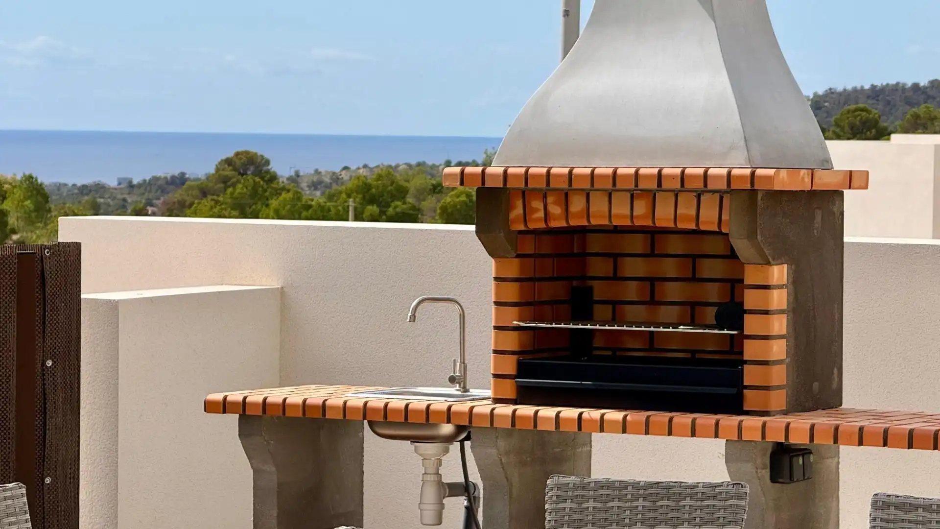 Terrace of Houses for rent in Finestrat  with Air Conditioner, Heating and Private garden