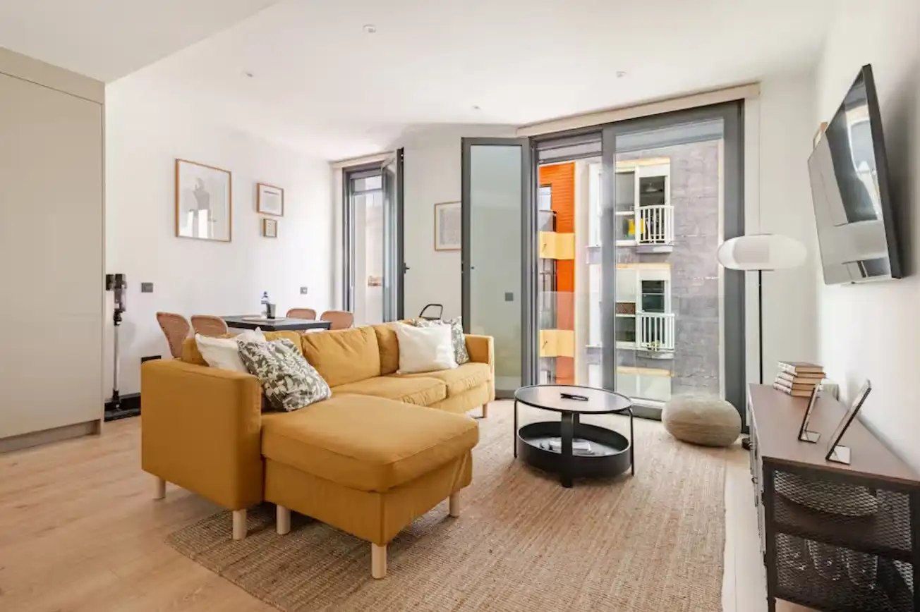 Sala de estar de Apartamento de alquiler en Las Palmas de Gran Canaria con Aire acondicionado, Calefacción y Parquet