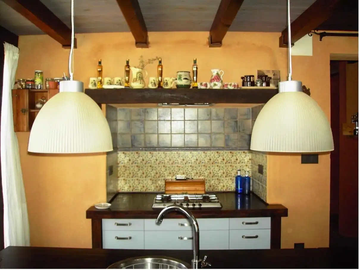 Cocina de Casa o chalet en venta en Calera de León con Jardín privado, Terraza y Amueblado