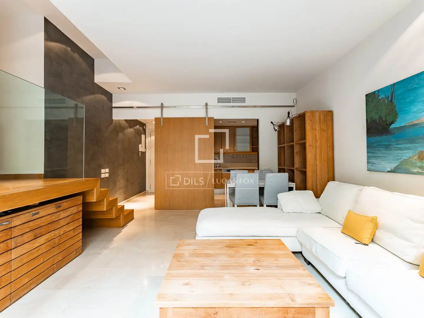 Sala de estar de Piso de alquiler en Barcelona con Aire acondicionado, Calefacción y Parquet