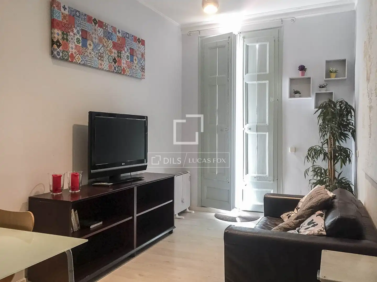 Sala de estar de Piso en venta en Barcelona con Amueblado y Balcón