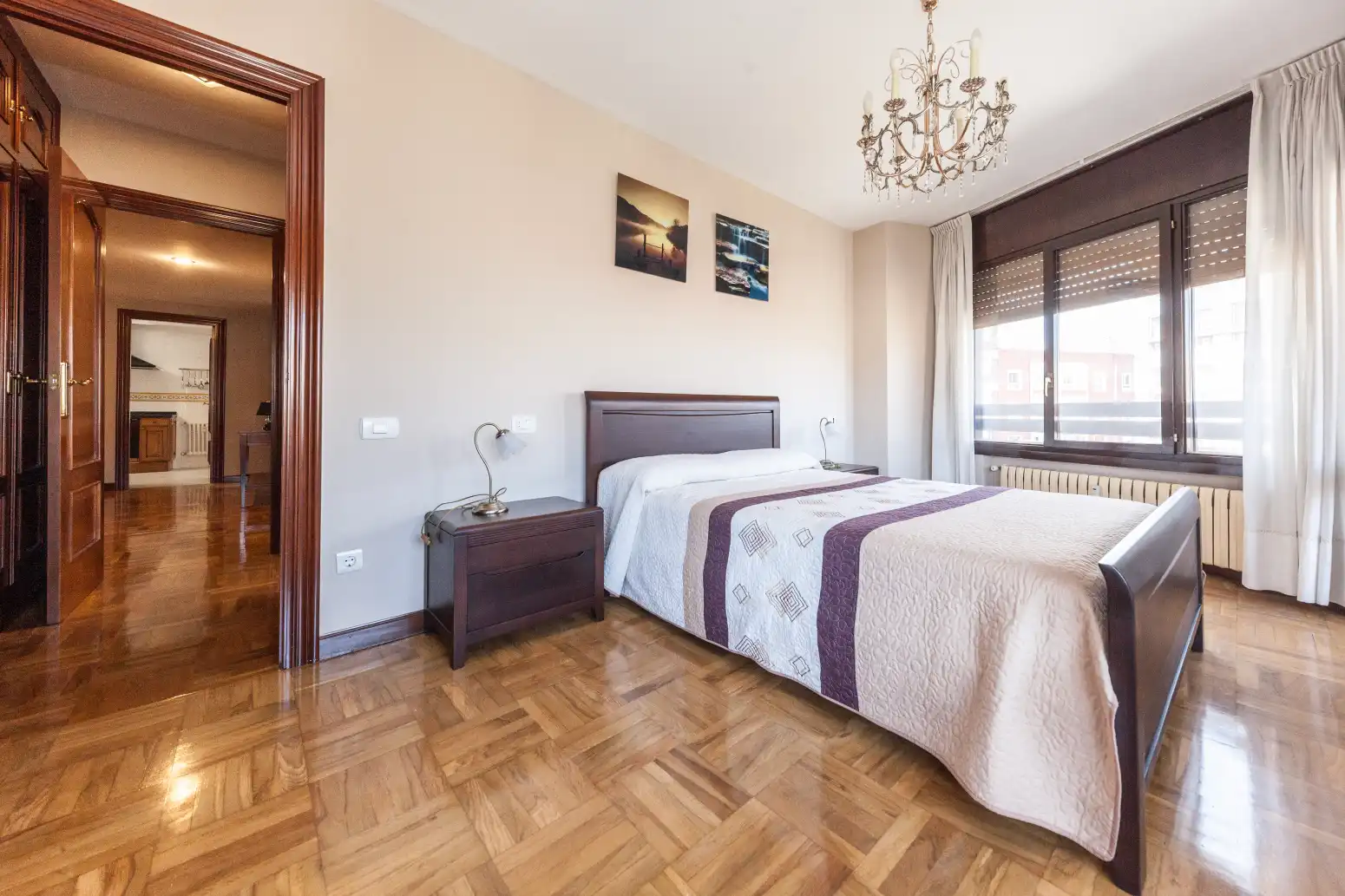 Bedroom of Flat for sale in Gijón   with Heating, Parquet flooring and Terrace