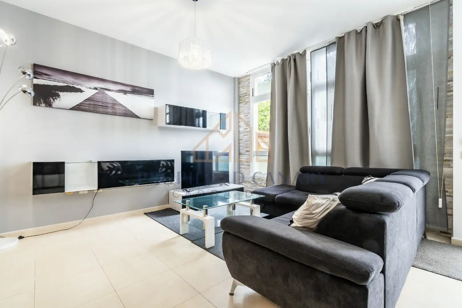 Living room of Flat for rent in La Victoria de Acentejo  with Storage room, Furnished and Oven