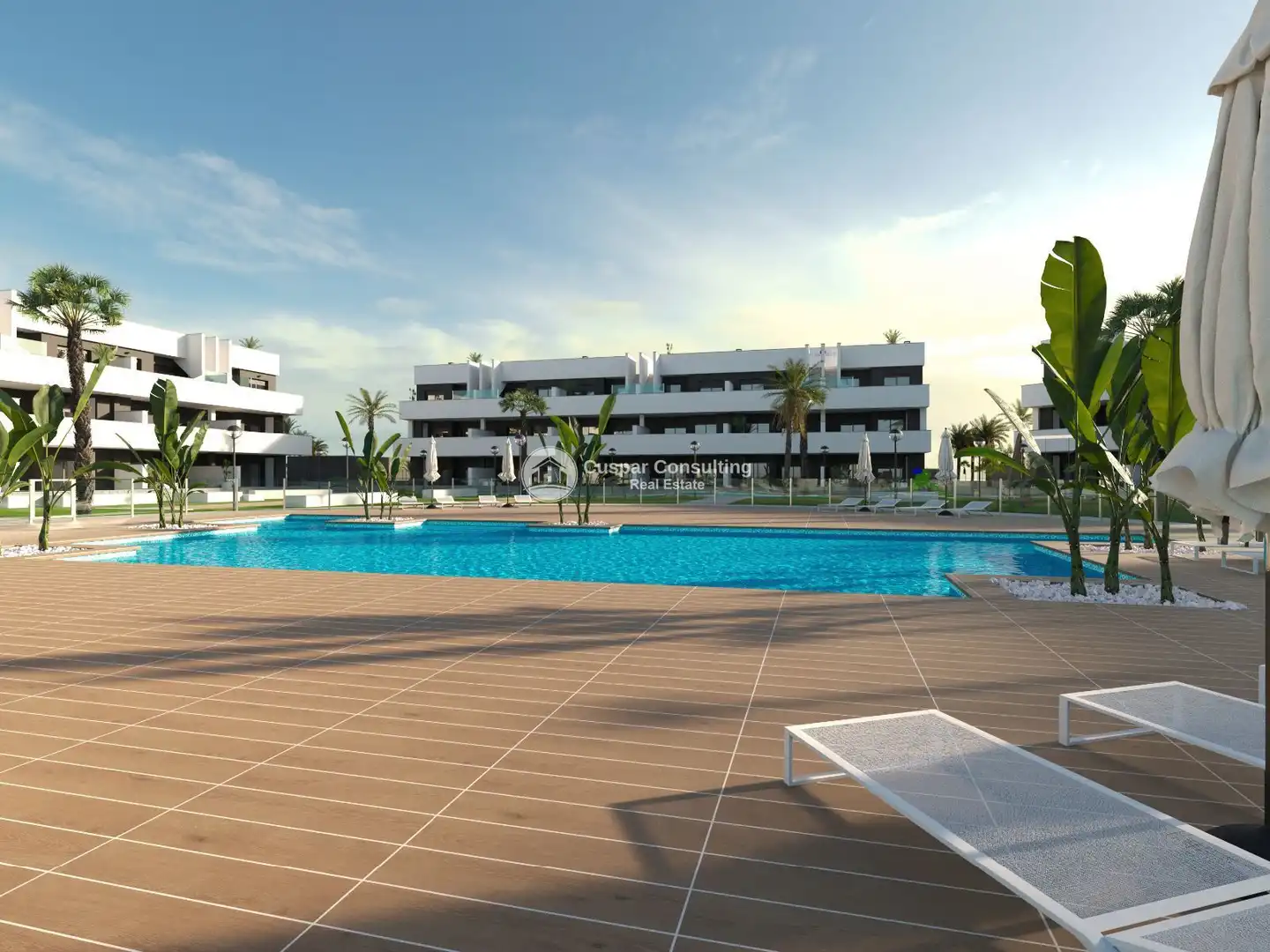 Piscina de Apartamento en venta en Guardamar del Segura con Aire acondicionado, Calefacción y Jardín privado