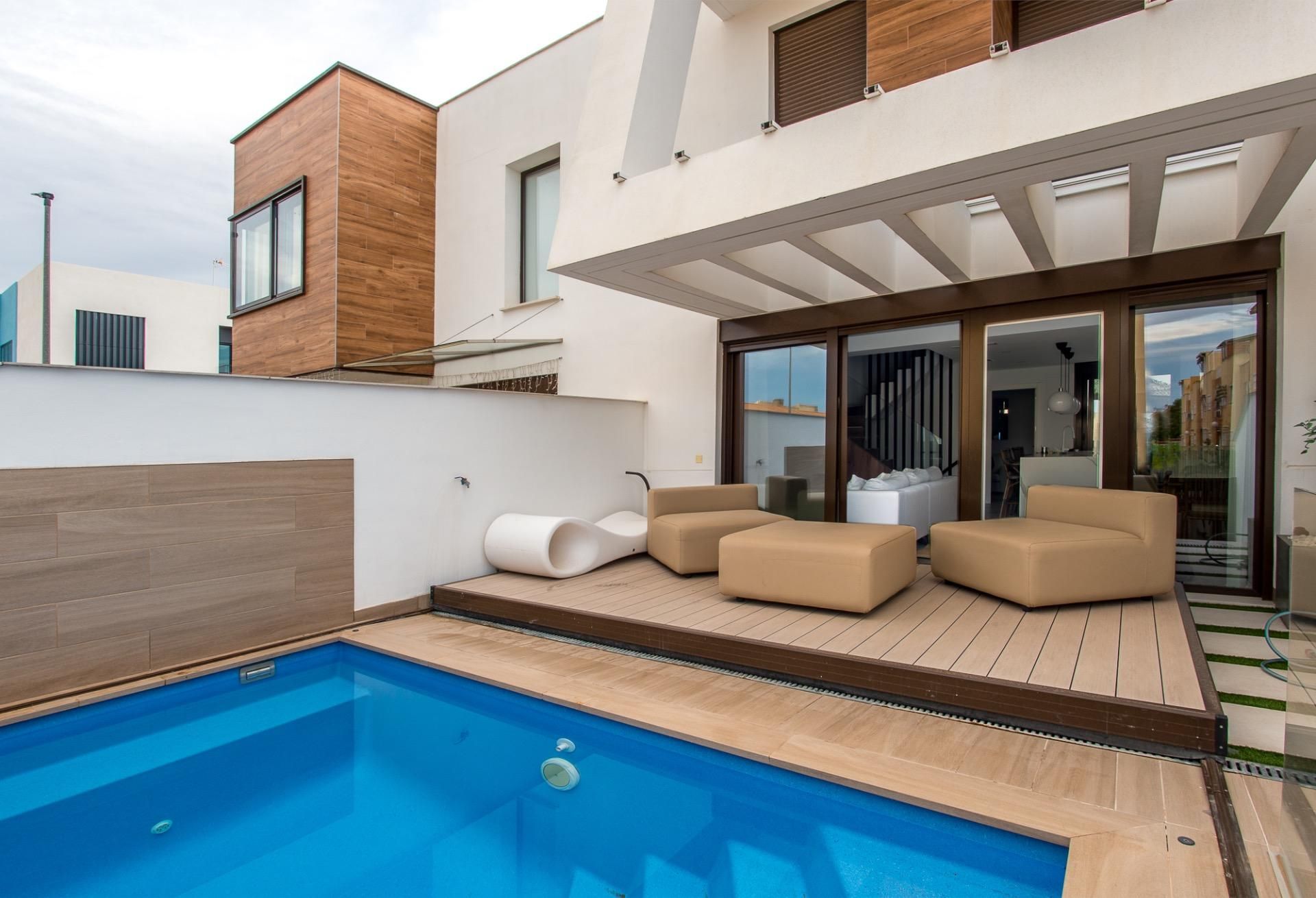 Swimming pool of House or chalet for sale in  Murcia Capital  with Air Conditioner, Terrace and Storage room