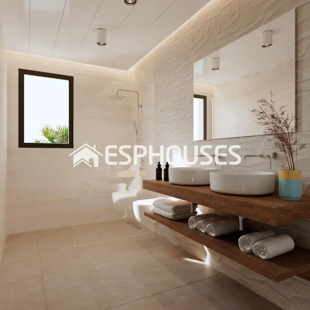 Badezimmer von Haus oder Chalet zum Verkauf in Finestrat mit Klimaanlage, Heizung und Terrasse