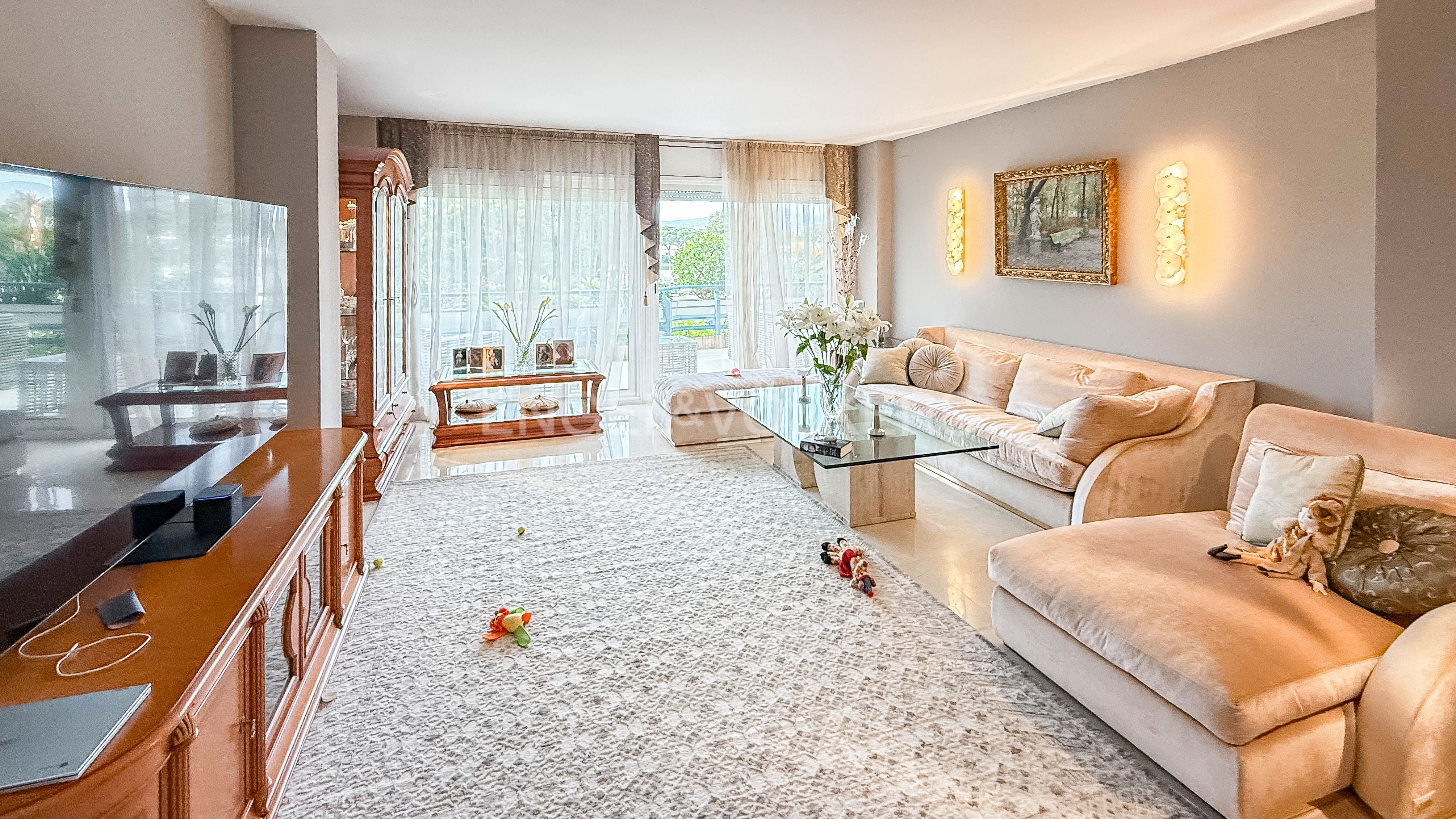 Living room of Apartment to rent in Sitges  with Air Conditioner, Heating and Terrace