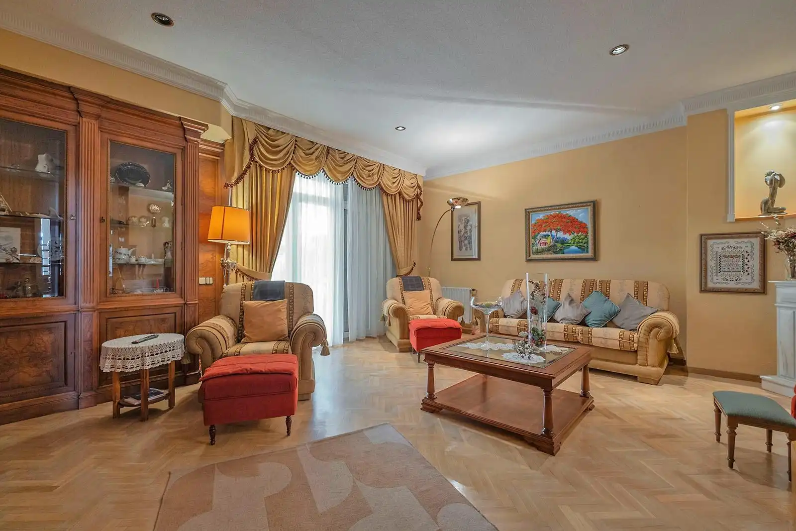 Sala de estar de Casa adosada en venta en Tres Cantos con Calefacción, Jardín privado y Parquet
